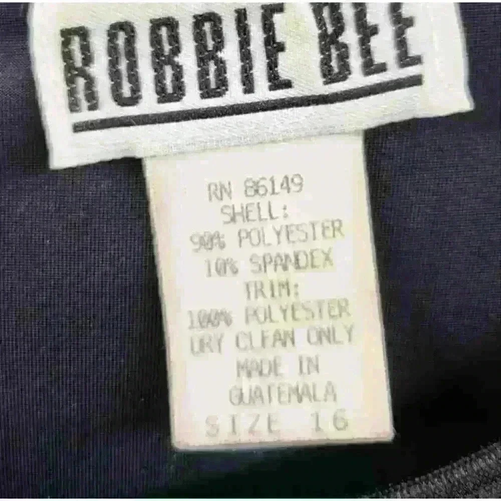 Robbie‎ Bee Black Velvet Maxi Dress Short Sleeves Zip Tie Back Plus Size 16 - Picture 4 of 4